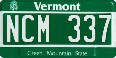 VT license plate NCM337
