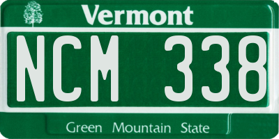VT license plate NCM338