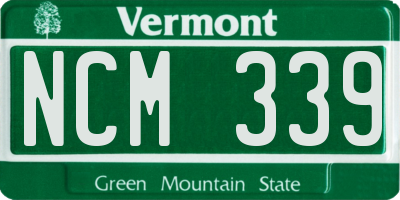 VT license plate NCM339