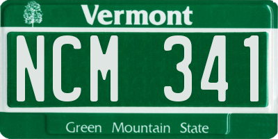 VT license plate NCM341