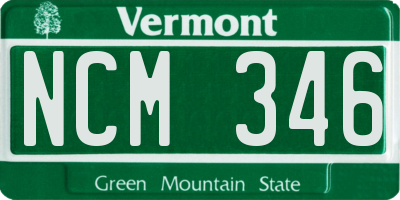VT license plate NCM346