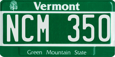 VT license plate NCM350