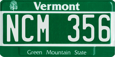 VT license plate NCM356