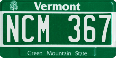 VT license plate NCM367