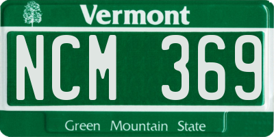 VT license plate NCM369