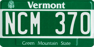 VT license plate NCM370
