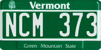 VT license plate NCM373