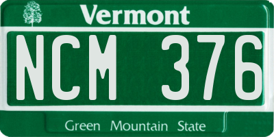 VT license plate NCM376