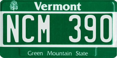 VT license plate NCM390