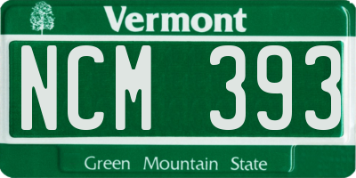 VT license plate NCM393