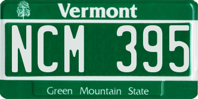 VT license plate NCM395