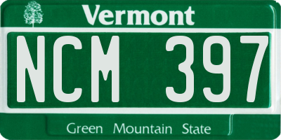 VT license plate NCM397