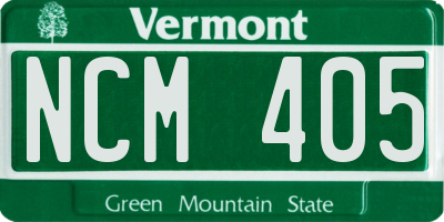 VT license plate NCM405