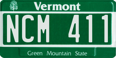 VT license plate NCM411