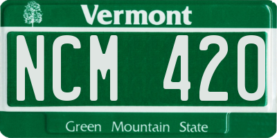 VT license plate NCM420