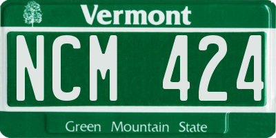 VT license plate NCM424