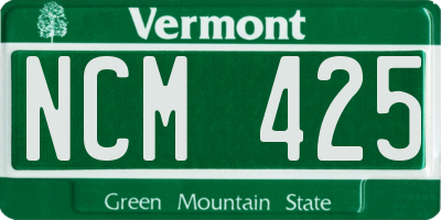 VT license plate NCM425