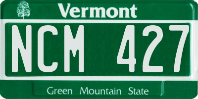 VT license plate NCM427