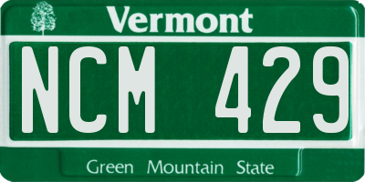 VT license plate NCM429
