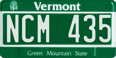 VT license plate NCM435