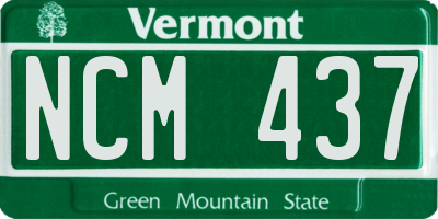 VT license plate NCM437