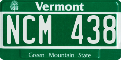 VT license plate NCM438