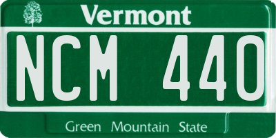 VT license plate NCM440