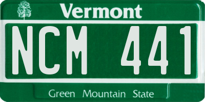 VT license plate NCM441