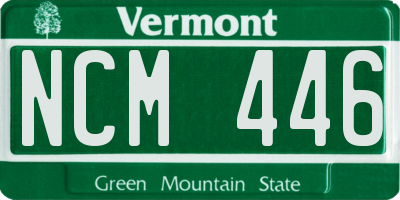 VT license plate NCM446
