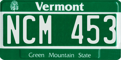 VT license plate NCM453