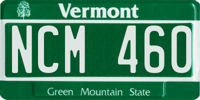 VT license plate NCM460