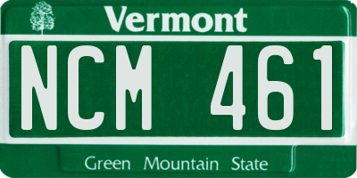 VT license plate NCM461