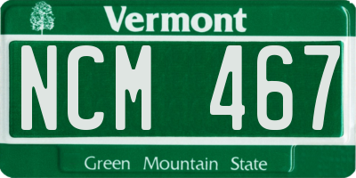 VT license plate NCM467