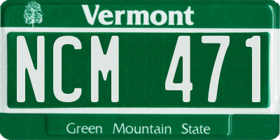 VT license plate NCM471