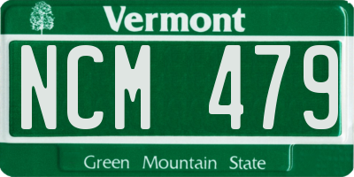 VT license plate NCM479