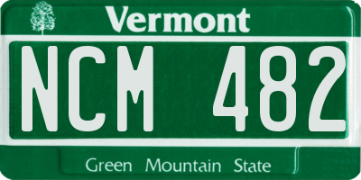 VT license plate NCM482