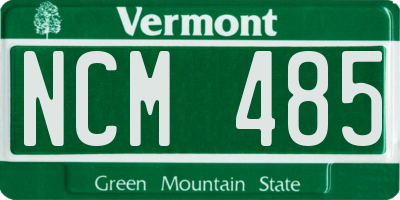 VT license plate NCM485