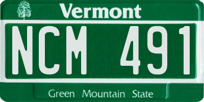 VT license plate NCM491