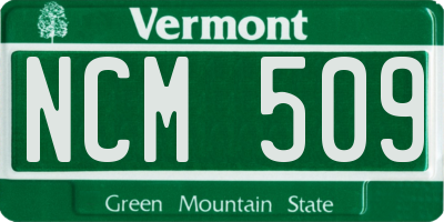 VT license plate NCM509