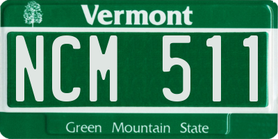 VT license plate NCM511