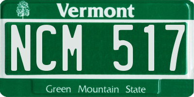 VT license plate NCM517