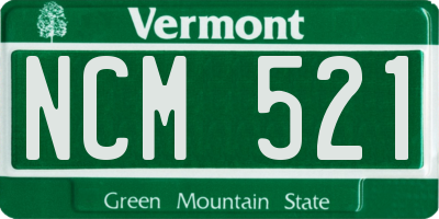 VT license plate NCM521