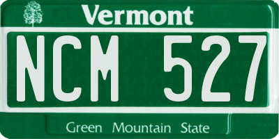 VT license plate NCM527