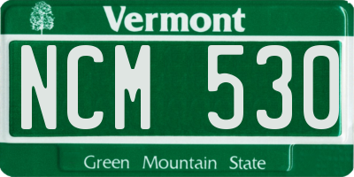 VT license plate NCM530
