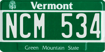 VT license plate NCM534