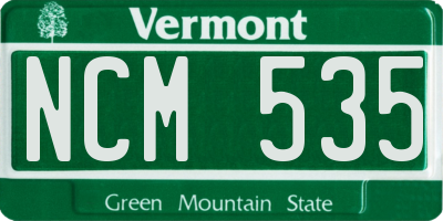 VT license plate NCM535