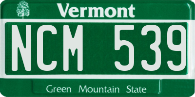 VT license plate NCM539