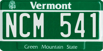 VT license plate NCM541