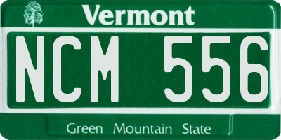 VT license plate NCM556
