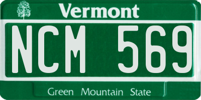 VT license plate NCM569